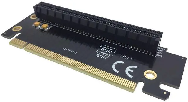 Main image of PCIe 16x Riser Card,PCI-e Express 3.0 X16 Male to Female Extension Card for GPU Graphics Card(90Degree 2.4CM Height)