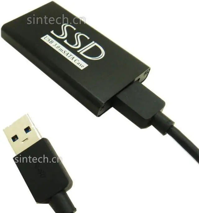 Main image of USB 3.0 mSATA SATA 3 SSD Enclosure External Case Box ,Support Super Speed UASP JM567