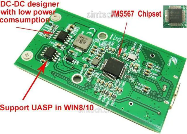 Alt view image 3 of 3 - USB 3.0 mSATA SATA 3 SSD Enclosure External Case Box ,Support Super Speed UASP JM567