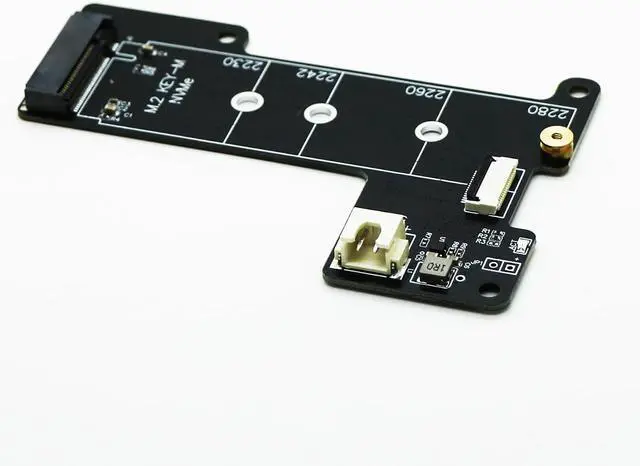 Alt view image 2 of 5 - M.2 NVMe to PCIe 16pin FPC Adapter Card with Heatsink for Raspberry Pi 5 (Support 2230,2242,2280 SSD)