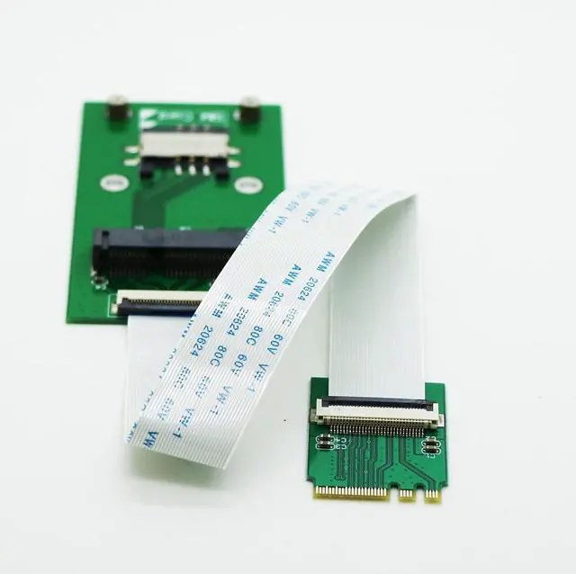 Alt view image 2 of 2 - Mini PCI-E Card to M.2(NGFF) Key A/E Cable with SIM Card Slot for WiFi/WWAN/LTE Module