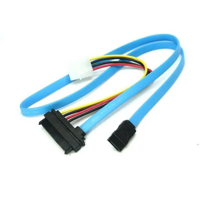 Alt view image 2 of 4 - SFF-8482 SAS 29 Pin to 7 Pin SATA Hard Disk Drive Raid Cable with 4pin Molex Power Port 70cms