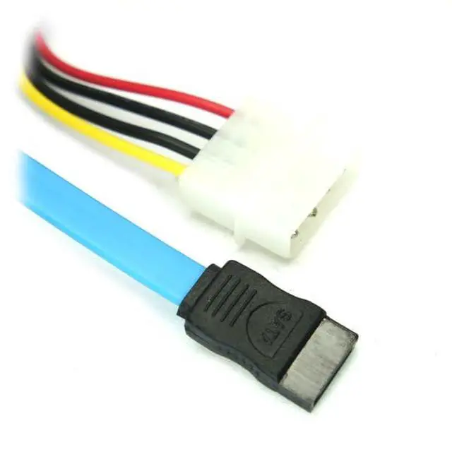 Alt view image 4 of 4 - SFF-8482 SAS 29 Pin to 7 Pin SATA Hard Disk Drive Raid Cable with 4pin Molex Power Port 70cms