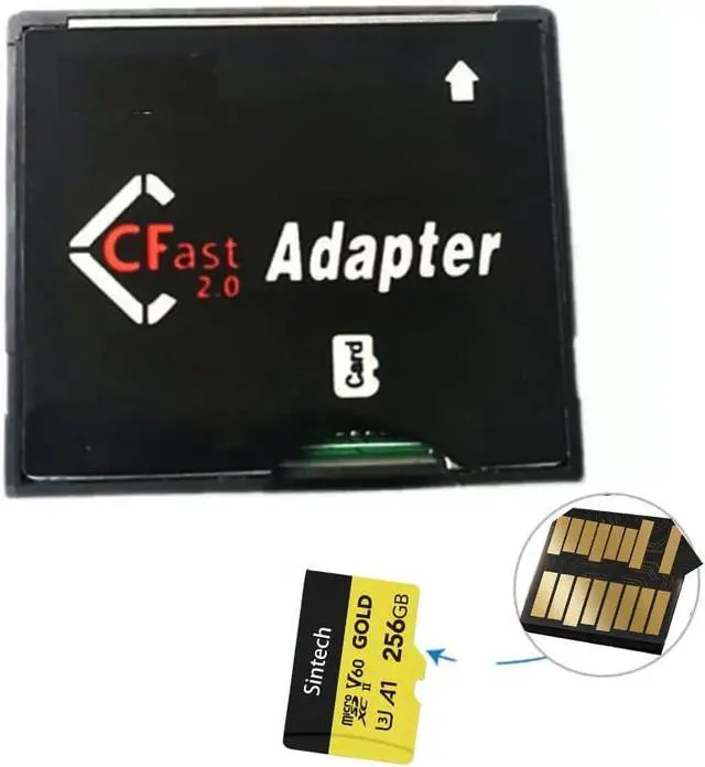 Alt view image 2 of 3 - Micro SD SDXC UHS-II to CFast Adapter Card,Compatible with Canon Camera 1DX2,XC10,XC15