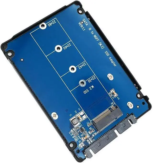 Alt view image 3 of 4 - M.2 to SATA,Ngff B-Key SSD to 2.5-Inch SATA III Enclosure(7mm) Adapter (5104)