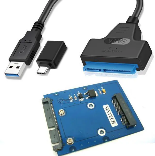 Main image of mSATA SSD to SATA Adapter with USB SATA Cable
