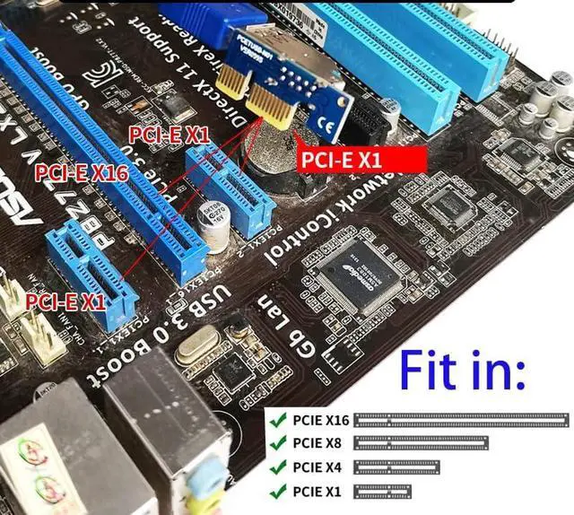 Alt view image 4 of 5 - PCI-e Express X1 to Single PCI Riser Extender Card with 60cm Cable | With Low Profile Bracket,Chipset: ASM1083,Support PCI Lan/USB/serial/Parallel Card