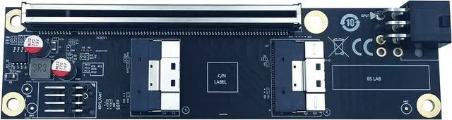 Alt view image 2 of 4 - Slimline SAS SFF-8654 8i to PCIe 4.0,SFF8654 8i PCI-Express 16x Adapter with ATX 6pin Power Port for External Game GPU Graphics Card