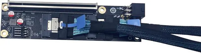 Alt view image 4 of 4 - Slimline SAS SFF-8654 8i to PCIe 4.0,SFF8654 8i PCI-Express 16x Adapter with ATX 6pin Power Port for External Game GPU Graphics Card