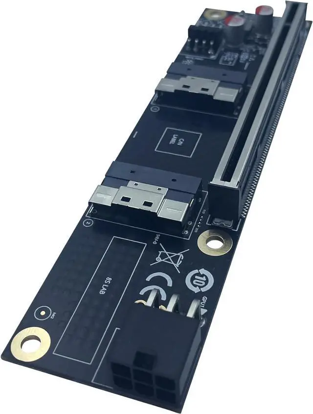 Alt view image 3 of 4 - Slimline SAS SFF-8654 8i to PCIe 4.0,SFF8654 8i PCI-Express 16x Adapter with ATX 6pin Power Port for External Game GPU Graphics Card