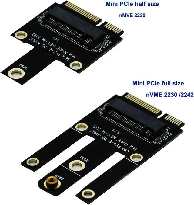 Alt view image 5 of 5 - M.2 (NGFF) 2230/2242 NVME SSD to Mini PCIe Port Card (Only Provide PCIe 1X Lane),Compatible with D-ELL Inspiron One 2205