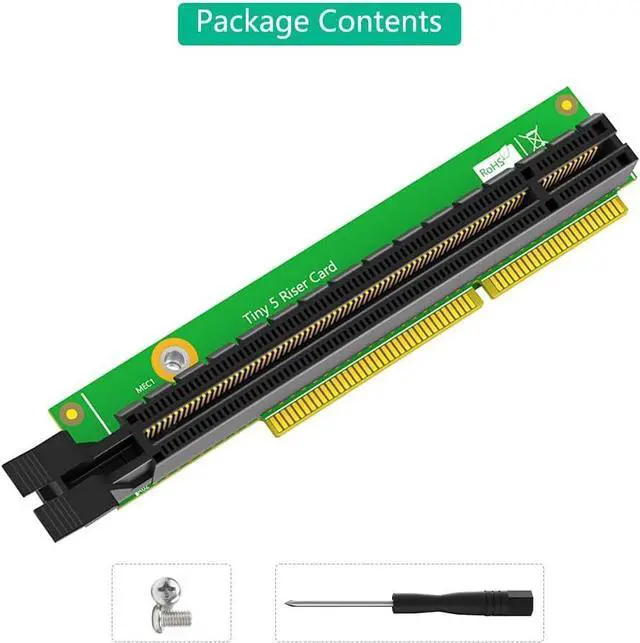 Alt view image 7 of 7 - PCI-E 16X Riser Card, Replacement Expansion Card, Compatible with Lenovo ThinkCentre M920q M920x M910x M720q ThinkStation P330 Tiny5 PCIE16 01AJ940 (Without Back Plate)