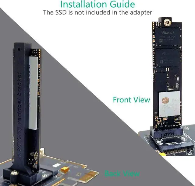 Alt view image 2 of 4 - M.2 nVME SSD to M.2 Key A/E Adapter Card for 2280 Size SSD (Only fit nVME 2280 SSD)