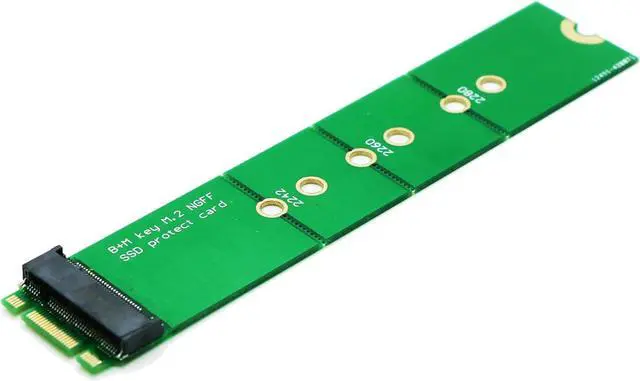 Alt view image 2 of 4 - NGFF SATA 2242 to 2280 Extension Card or M.2 NVME PCIe M-Key 2242 PCIe 4X SSD as B+M Key PCIe 2X 2280 Adapter Card