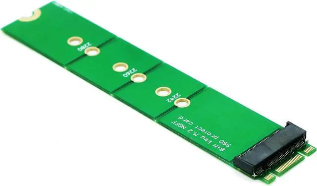 Alt view image 4 of 4 - NGFF SATA 2242 to 2280 Extension Card or M.2 NVME PCIe M-Key 2242 PCIe 4X SSD as B+M Key PCIe 2X 2280 Adapter Card