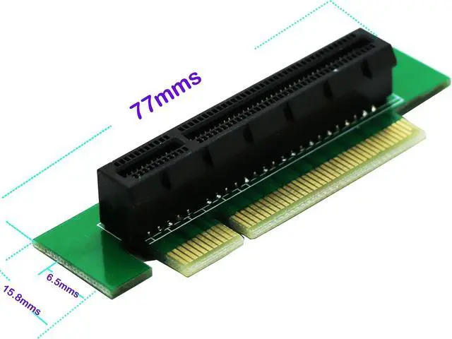 Alt view image 2 of 5 - PCIe PCI-E Express 8X Riser Extension Card Low-Height Angled