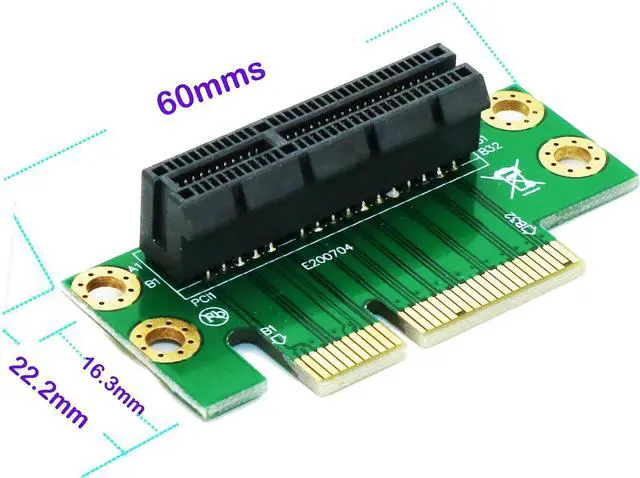 Alt view image 2 of 5 - PCI-E PCIe Express 4X Riser Extension Card Angled