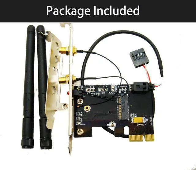 Alt view image 4 of 4 - PCI-e 1X M.2 E Key Adapter Card,Compatible with 7260,8260,9260