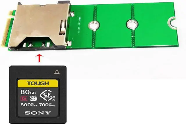 Alt view image 2 of 4 - M.2 nVME M-Key Reader Card,Compatible with Sony CEA-G80T G160T CFexpress Type A Card