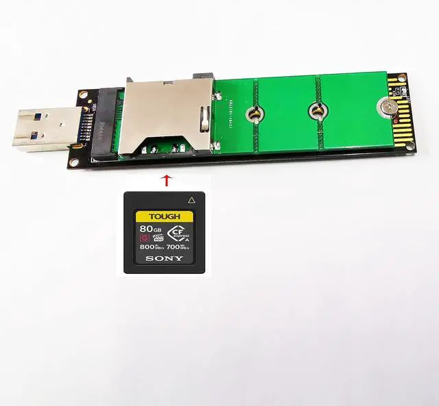 Alt view image 4 of 4 - M.2 nVME M-Key Reader Card,Compatible with Sony CEA-G80T G160T CFexpress Type A Card