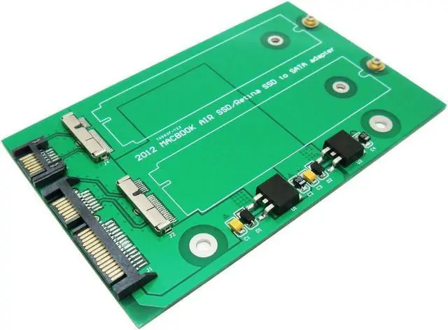 Alt view image 2 of 3 - Dual 26-Pin to SATA Adapter Card for SSD from 2012 MacBook PRO Retina A1398 A1425 MC975 MC976 MD976 or Air MD224 MD223 MD231 MD232