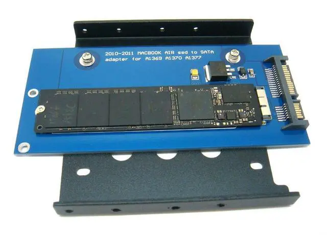 Alt view image 2 of 3 - 6+12 Pin to SATA Adapter Card with 3.5-Inch Bracket for 2010-2011 MacBook AIR A1369 A1370 A1377 SSD