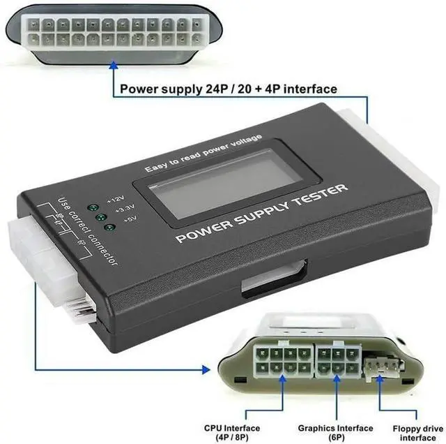 Alt view image 3 of 4 - 20/24Pin ITX PC Power Supply PSU Tester with LCD