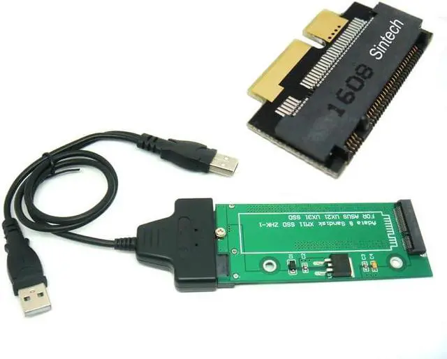 Main image of 18Pin to SATA Adapter Card with USB SATA Cable and M.2 SATA Card