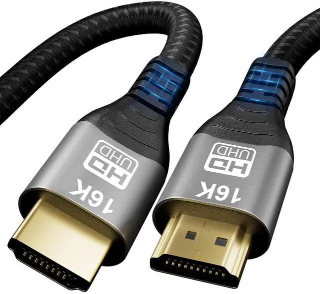 Main image of 16K 10K 8K HDMI 2.2 Cable 3.3FT, 96Gbps Ultra High Speed HDMI Braided Cord, Support 16K@60Hz 8K@60Hz 4K@120Hz eARC HDCP 2.2&2.3 HDR10+ Dolby for PS5 PlayStatio5 Xbox Series X Apple TV 4K