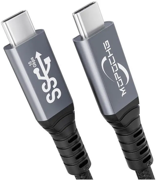 Main image of 100W Short USB C to USB C Cable 1.6FT, USB C 3.1 Gen 2 Cable 10Gbps 4K Video High Speed Data Transfer Fast Charging Cord for iPhone 17 16 15 Pro Max, MacBook, iPad, SSD, Display Monitor