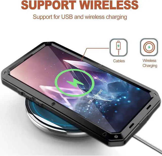 Alt view image 7 of 7 - for iPhone 16 Metal Case 6.1",Heavy Duty Shockproof Aluminum Alloy Tough Armour Military Grade Phone Case,360 Full Body Protective Cover with Silicone Built-in Screen Protector - Black