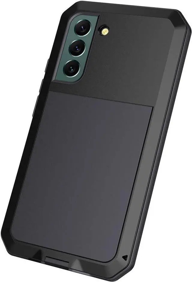 Alt view image 5 of 7 - for Galaxy S22 Plus Case,Full Body Protective Heavy Duty Shockproof Tough Armour Aluminum Alloy Metal Military Case with Silicone Built-in Screen for SAM-UNG Galaxy S22+ 5g 6.6" - Black