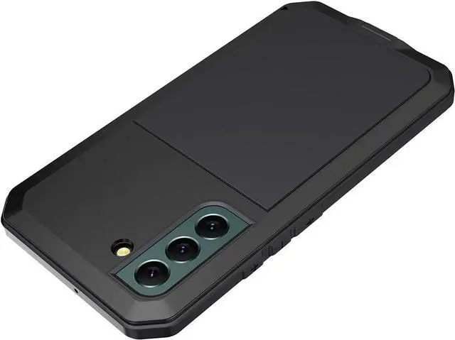 Alt view image 6 of 7 - for Galaxy S22 Plus Case,Full Body Protective Heavy Duty Shockproof Tough Armour Aluminum Alloy Metal Military Case with Silicone Built-in Screen for SAM-UNG Galaxy S22+ 5g 6.6" - Black