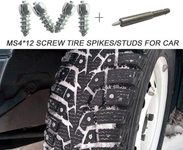 Alt view image 5 of 5 - 12mm Carbide Screw Tire Studs Snow Spikes Anti-Slip/Anti-ice for Car/Snowmobile/Tractor/ATV/UTV/MO-TOrcycle/Short Lug/Bicycles/Shoes with Installation Tool - Pack of 400
