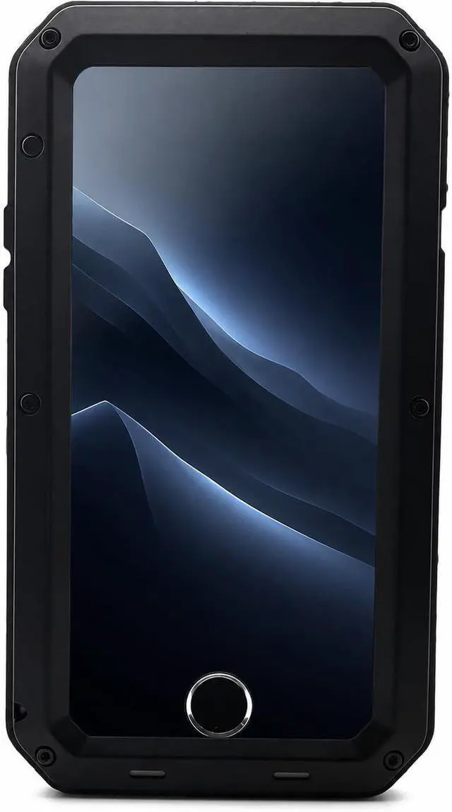 Main image of for iPhone 8 Case,iPhone 7 Case, 360 Full Body Protective Cover Heavy Duty Shockproof Tough Armour Aluminum Metal Case with Silicone Built-in Screen Protector for iPhone 7/8/SE - Black