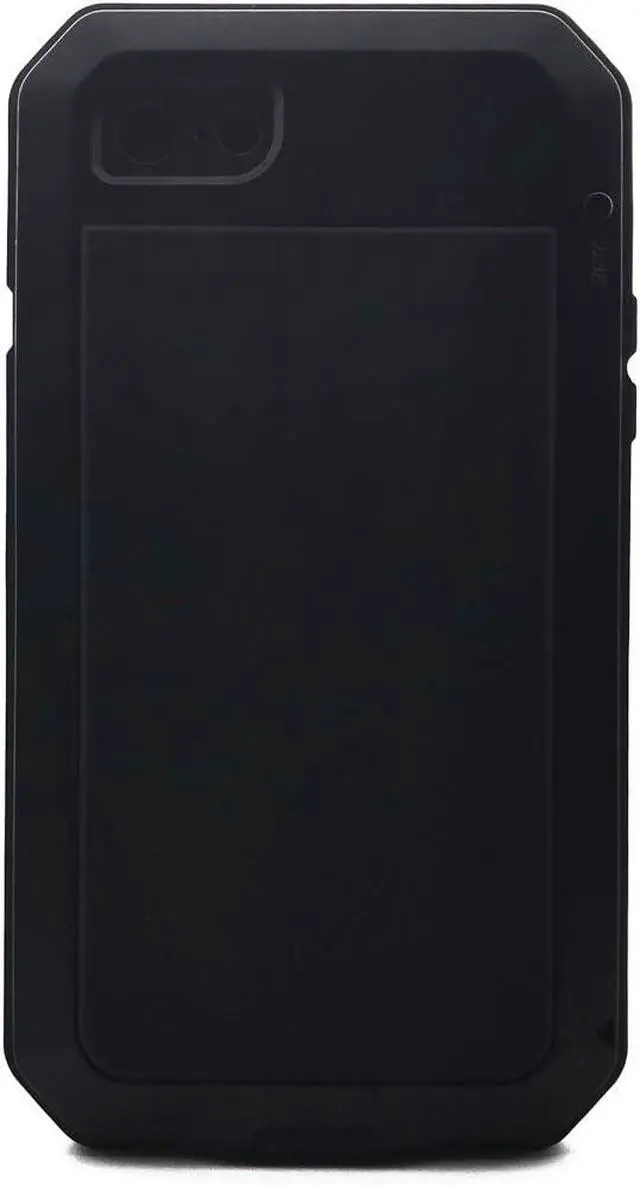 Alt view image 2 of 6 - for iPhone 8 Case,iPhone 7 Case, 360 Full Body Protective Cover Heavy Duty Shockproof Tough Armour Aluminum Metal Case with Silicone Built-in Screen Protector for iPhone 7/8/SE - Black