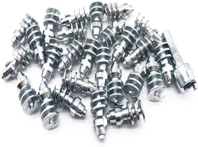 Main image of Carbide Tires Studs, Marrkey 22.8mm Spikes for Tires-Security Anti-Skid Car Wheel Snow Tire Chains Studs for ATV SUV MO-TOrcycle Loaders Tractors MS1911 (100)