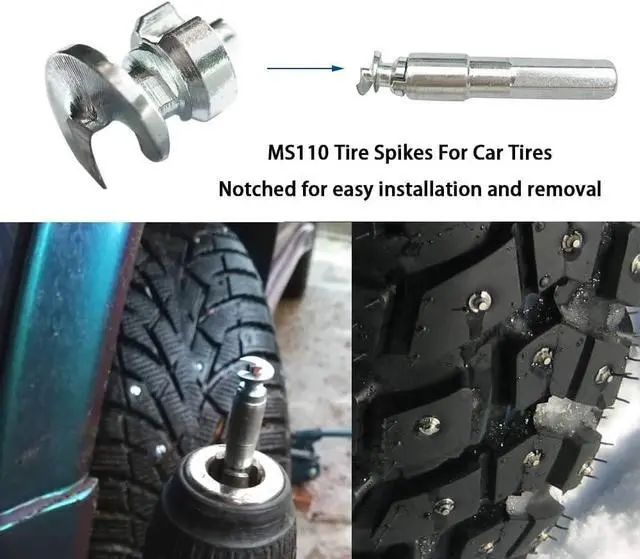 Alt view image 3 of 7 - 200PCS 9.9mm Tires Studs/Screw Snow Carbide Spikes/Wheel Tyres Studs for Racing car,Bicycle,Bike,Fat Bikes, Scooters Tires,Running Shoes Boots in Winter