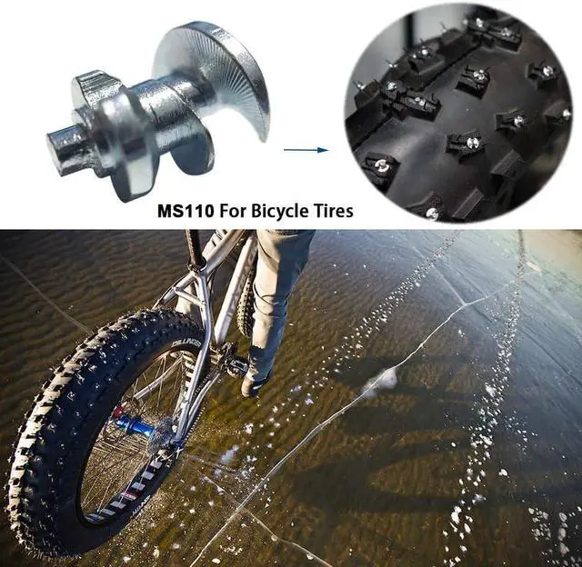 Alt view image 4 of 7 - 200PCS 9.9mm Tires Studs/Screw Snow Carbide Spikes/Wheel Tyres Studs for Racing car,Bicycle,Bike,Fat Bikes, Scooters Tires,Running Shoes Boots in Winter