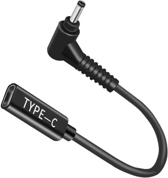 Main image of for Asus Laptop Charging Adapter Female Type C to Male DC 4.0 x 1.35mm Barrel Jack Plug Converter 65W or 100W PD Power Charger Connector Tip (Female Black)