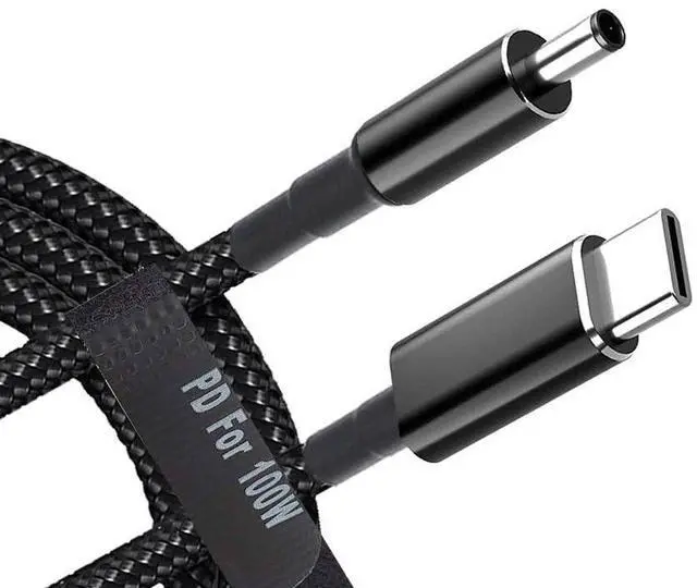 Main image of USB C to Slim Laptop Charging Cable Adapter Male Type C to DC Converter 6.5ft 100W PD Power Charger Supply Cord for D-ELL Vostro 12 17 11 XPS 14 3000 7000 5000 13 15 Inspiron (4.5 x 3.0mm for D-ELL)