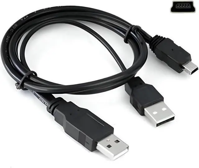 Main image of USB 2.0 Male to V3 Micro USB Port Double Head Y Splitter Type Hard Disk mini 5pin Splitter Cable for MP3 MP4 Mobile Hard Disk Drive Cases