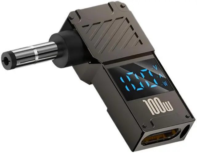 Main image of USB C to DC Adapter \u2013 GaN Charger Adapter Cable, Connector Tip to USB-C for Laptops (Travel Plug Adapter, 4.0 * 1.7mm Universal)