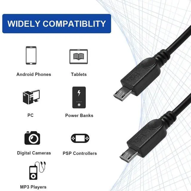 Alt view image 3 of 7 - Power up Two Micro USB Devices simultaneously from a Single USB Port with The Dual Micro USB Splitter Charge Cable