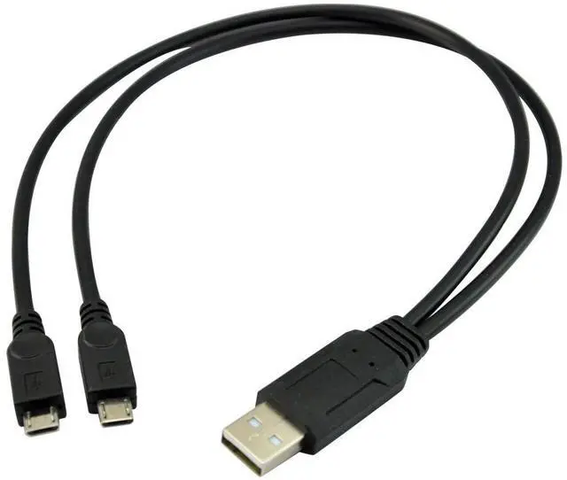 Alt view image 2 of 7 - Power up Two Micro USB Devices simultaneously from a Single USB Port with The Dual Micro USB Splitter Charge Cable
