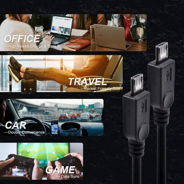 Alt view image 7 of 7 - Power up Two Micro USB Devices simultaneously from a Single USB Port with The Dual Micro USB Splitter Charge Cable