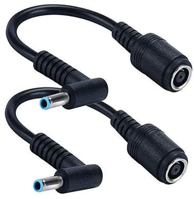 Main image of Tip Adapter Connector Converter Cable 7.4x5.0mm to 4.5x3.0mm for H-P Stream Spectre Pavilion Envy Elitebook Split Chromebook; DC Dongle for H-P Notebook Adapter Replacement Power Cord (2 Pack)