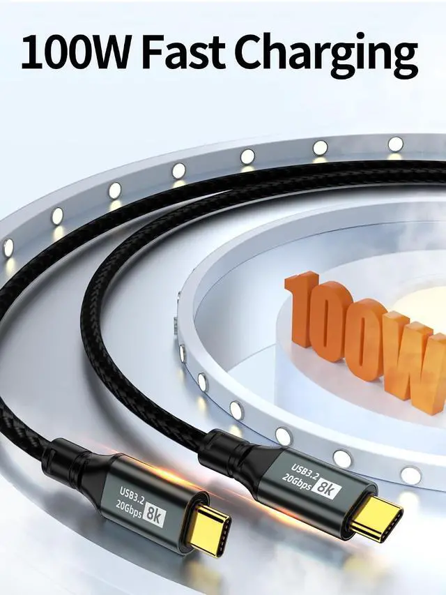Alt view image 4 of 7 - USB 4 Cable for Thunderbolt 4 Cable 3.3ft, USB C Thunderbolt Cables