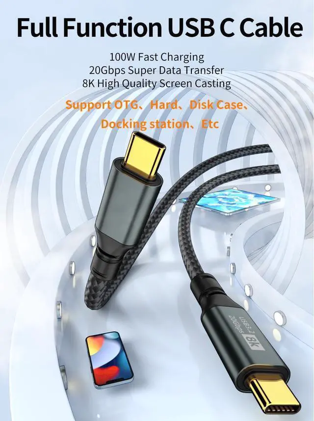 Alt view image 2 of 7 - USB 4 Cable for Thunderbolt 4 Cable 3.3ft, USB C Thunderbolt Cables