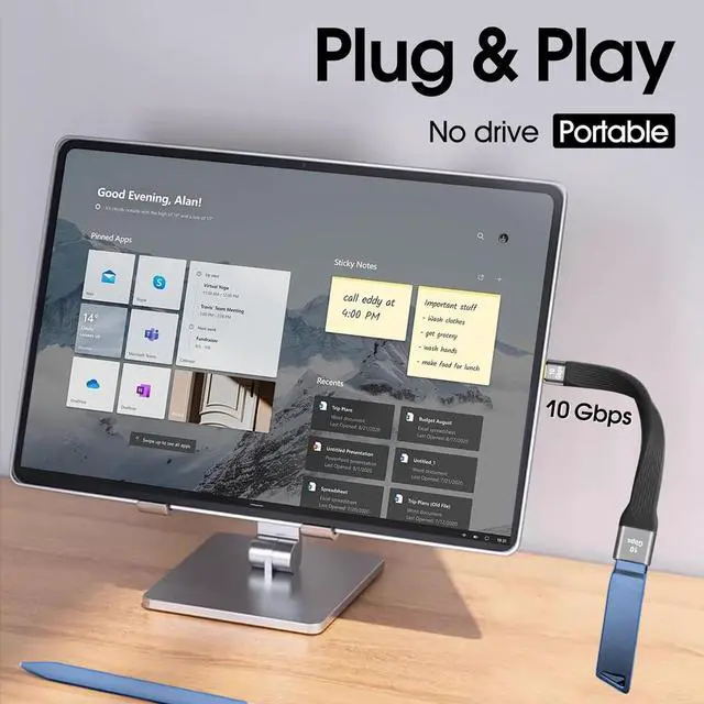 Alt view image 2 of 6 - USB Type C to USB Female Versatile Adapter Cable for iPhone, MacBook, Thunderbolt 4/3, USB Drives, mice, Keyboards, Power Banks, and More